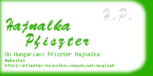 hajnalka pfiszter business card